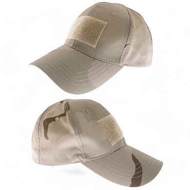 Camo Tactical Cap with Velcro Patch for Customization and Adjustable Fit