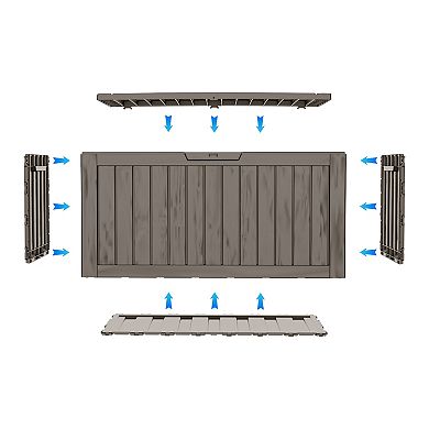 75-Gallon Wheeled Storage Bin Heavy Duty Plastic Lid for Home Garage Closet​