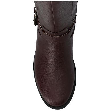 Journee Yasmina Women's Buckle Detail Knee-High Boots