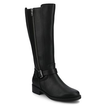 Journee Yasmina Women's Buckle Detail Knee-High Boots