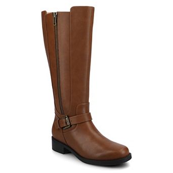 Journee Yasmina Women's Buckle Detail Knee-High Boots