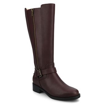 Journee Yasmina Women's Buckle Detail Knee-High Boots
