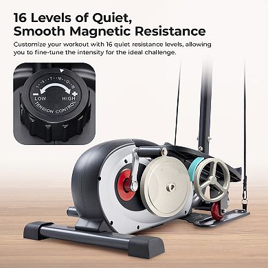 Sunny Health & Fitness Smart Stand Mini Elliptical Exercise Trainer