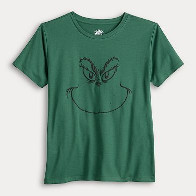 Women's Dr. Suess The Grinch Face Graphic Tee