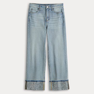 Women's Simply Vera Vera Wang Embellished High Rise Ankle Jeans