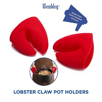 Wembley Silicone Lobster Pot Holder 2-pc. Set