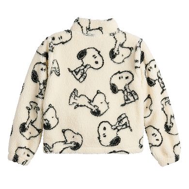Girls 7-16 Peanuts Snoopy Poses Full Zip Woobie Jacket