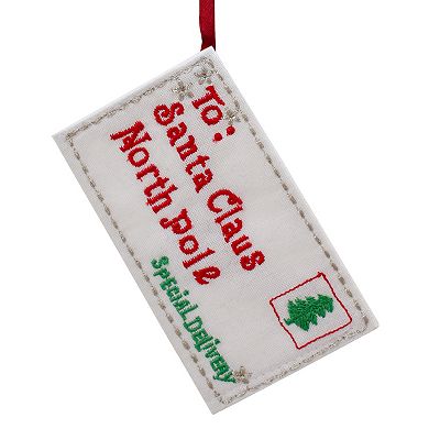 St. Nicholas Square Felted Letters to Santa Christmas Ornament