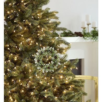St. Nicholas Square Wreath Acrylic Christmas Ornament with Loop for Hanging
