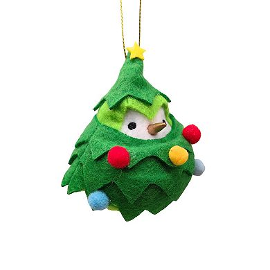 St. Nicholas Square® Fabric Bird Christmas Ornament Dressed as a Tree