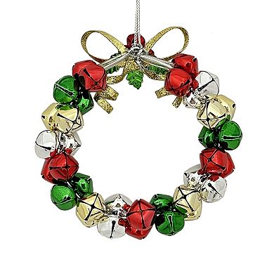St. Nicholas Square Iron Jingle Bell Christmas Ornament with Loop for Hanging