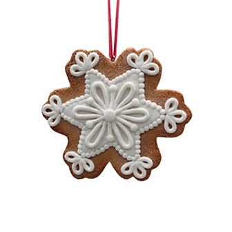 St. Nicholas Square® Clay Gingerbread Snowflake Christmas Ornament