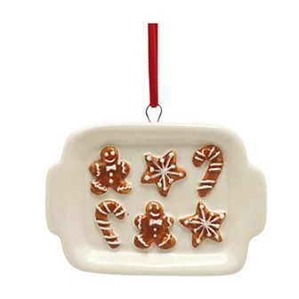 St. Nicholas Square® Ceramic Gingerbread Baking Tray Christmas Ornament