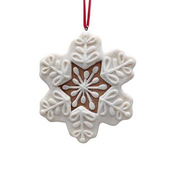 St. Nicholas Square® Clay Gingerbread Snowflake Christmas Ornament