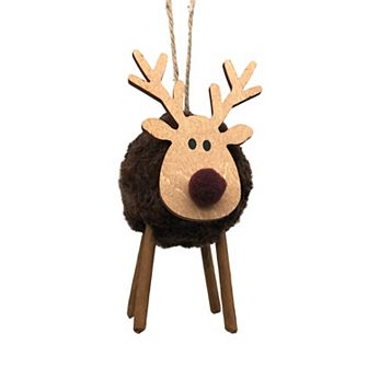 St. Nicholas Square® Mixed Material Reindeer Christmas Ornament