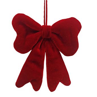 St. Nicholas Square® Velvet Fabric Bow Christmas Ornament