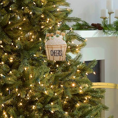 St. Nicholas Square Cheers Bucket Beaded Christmas Ornament