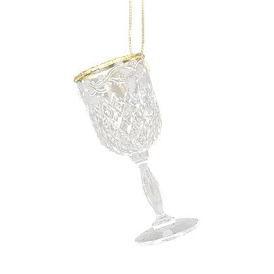 St. Nicholas Square Plastic Martini Glass Christmas Ornament