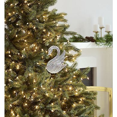 St. Nicholas Square Iridescent Swan Christmas Ornament