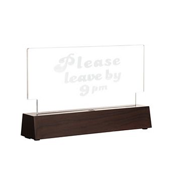 Samsonico "Please Leave By 9 PM" LED Sign Table Decor