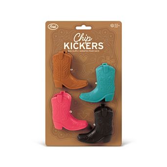 Fred Chip Kickers Bag Clips 4 pk Cowboy Boot Design
