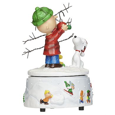 Roman Musical Charlie Brown, Snoopy and Woodstock Table Decor 6.25"