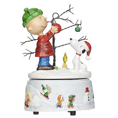 Roman Musical Charlie Brown, Snoopy and Woodstock Table Decor 6.25"