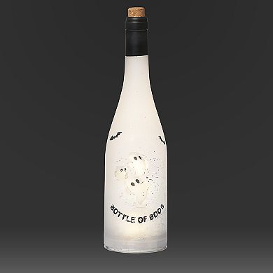 Roman 12" Lighted Swirl Bottle of Boos Table Decor