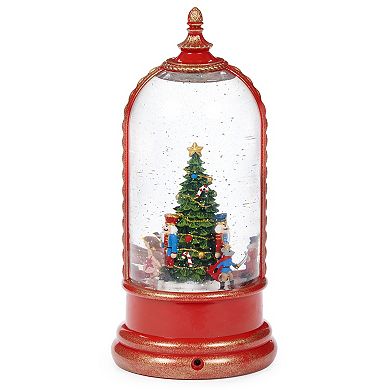 Roman Lighted Musical Nutcracker Rotating Dome Table Decor