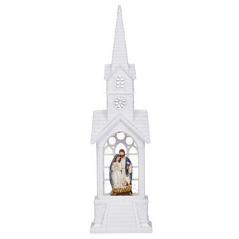 Roman 15" Lighted Swirl Holy Family Church Table Decor