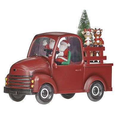 Roman Lighted Swirl Rudolph Truck Table Decor