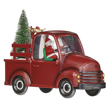 Roman Lighted Swirl Rudolph Truck Table Decor