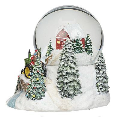 Roman Musical Dome with Tractor and Barn 5.5 inch Table Decor
