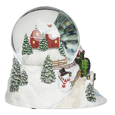 Roman Musical Dome with Tractor and Barn 5.5 inch Table Decor