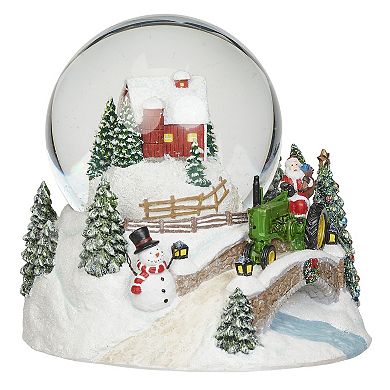 Roman Musical Dome with Tractor and Barn 5.5 inch Table Decor