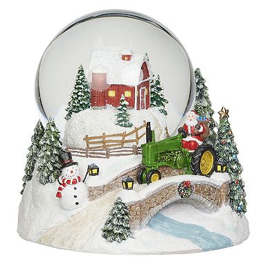 Roman Musical Dome with Tractor and Barn 5.5 inch Table Decor
