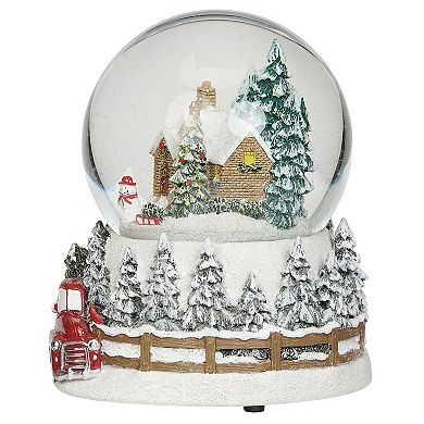 Roman Musical House Dome with Truck Base Table Decor