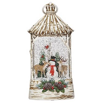 Roman 11" Lighted Swirl Deer and Snowman Table Decor
