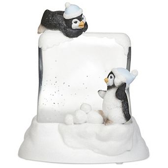 Roman Lighted Swirl Penguin Figurine Table Decor