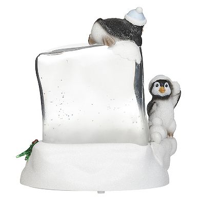 Roman Lighted Swirl Penguin Figurine Table Decor