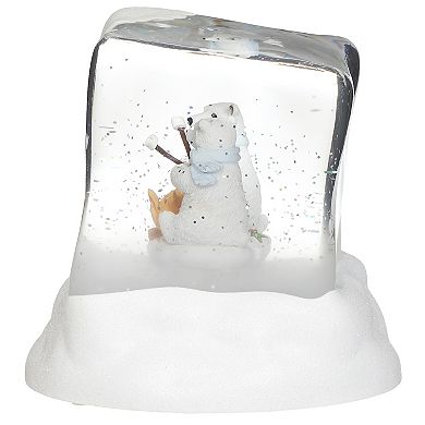 Roman Lighted Swirl Polar Bears Roasting Marshmallows Table Decor