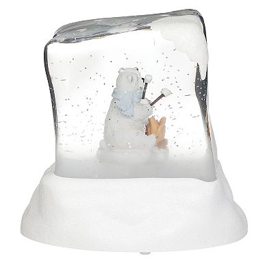 Roman Lighted Swirl Polar Bears Roasting Marshmallows Table Decor
