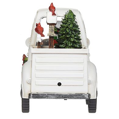 Roman Lighted Swirl Truck with Snowman Table Decor