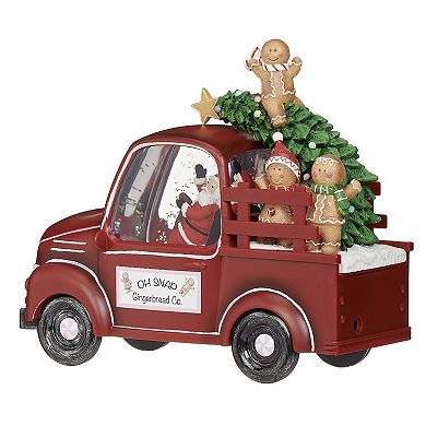 Roman 8" Lighted Swirl Gingerbread Truck Table Decor