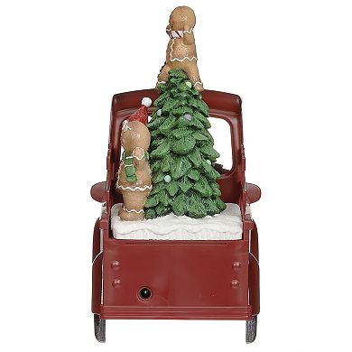 Roman 8" Lighted Swirl Gingerbread Truck Table Decor