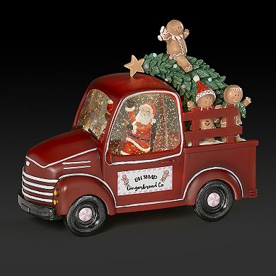 Roman 8" Lighted Swirl Gingerbread Truck Table Decor