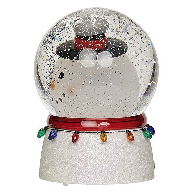 Roman Lighted Swirl Snowman Bobble Head Table Decor 7″