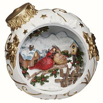 Roman 8" Lighted Cardinal Carved Figure Table Decor