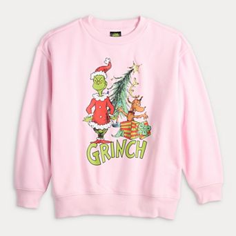 Girls 7-16 Grinch Light Up Long Sleeve Fleece Pullover