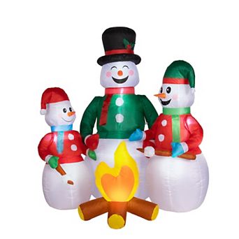 5 ft. Inflatable Snowman Family Outdoor Decor